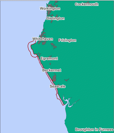 Map of Cumbria Coast MCZ 