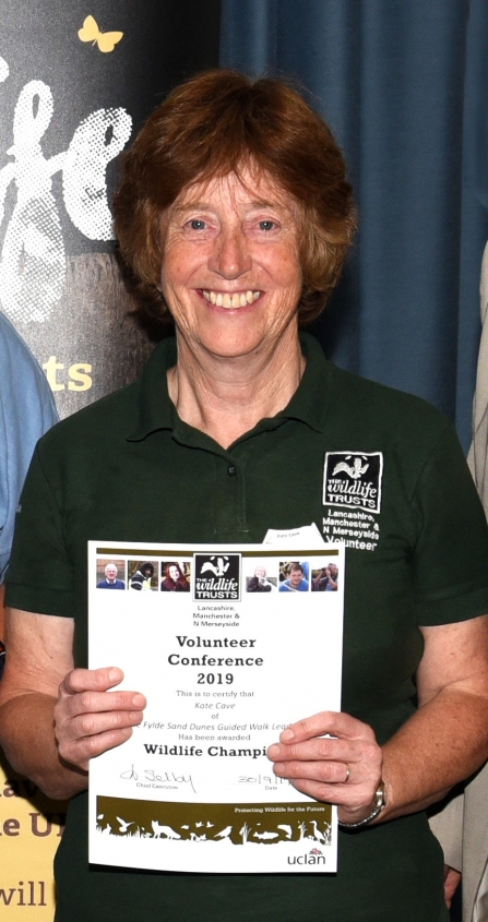 Kate Cave Wildlife Champion Volunteer Award 2019 ©Brian Jones