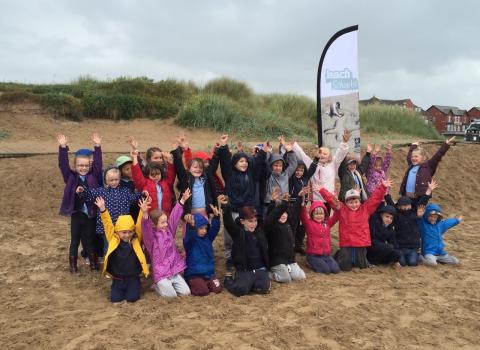 Beach School Children