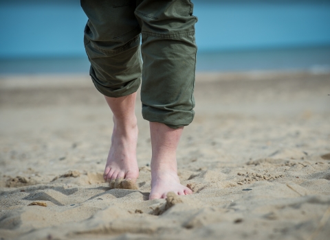 Walking barefoot in the sand © Matthew Roberts