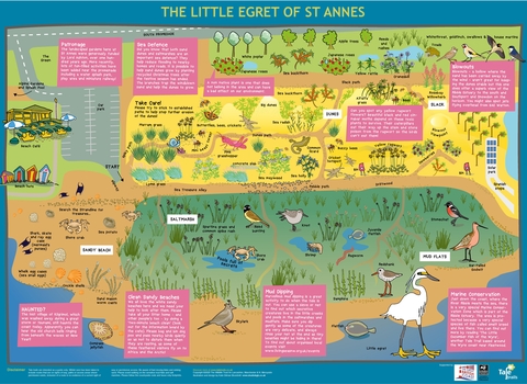The Little Egret of St. Annes Map